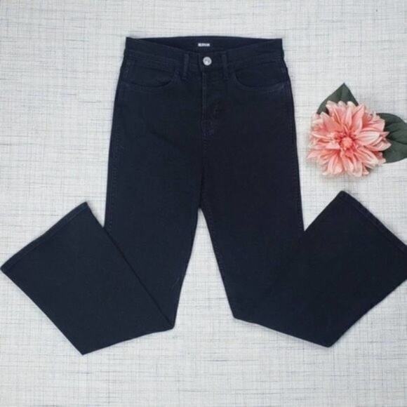 Hudson Womens Vintage Holly‎ Flared Jeans Size 26 Black High Rise Cropped - Picture 1 of 3